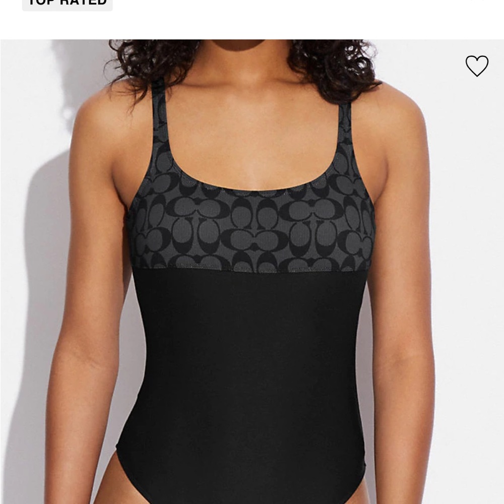 In search of coach signature one piece swimsuit